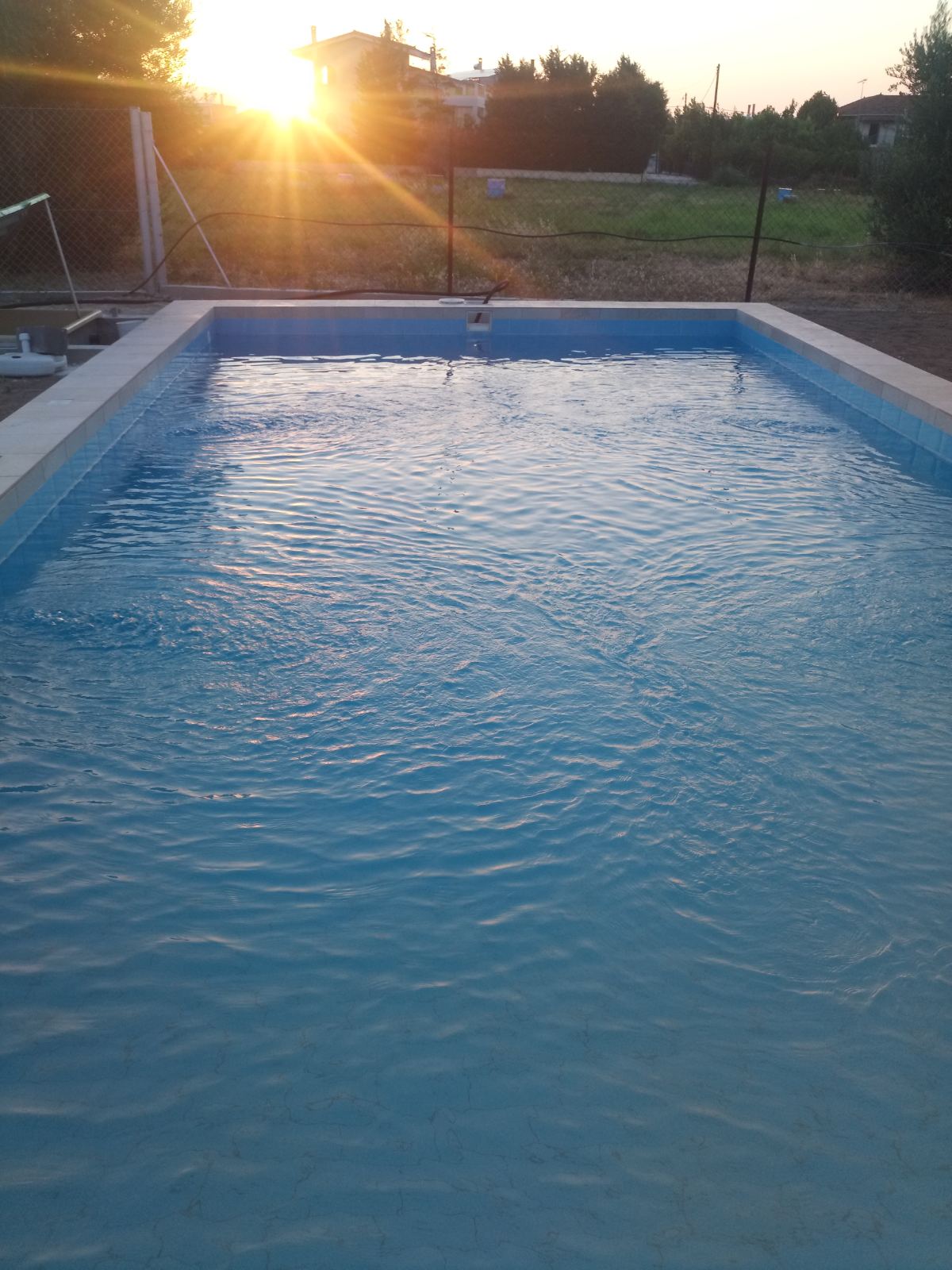 sunset pool view